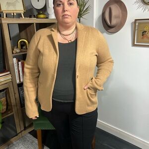 J crew Tan Women's Cardi Blazer xl